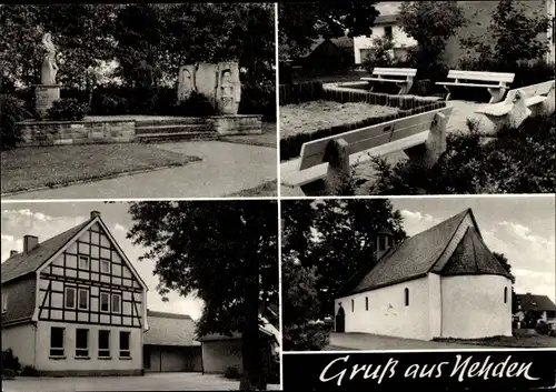Ak Nehden Brilon im Sauerland, Parkanlagen, Denkmäler, Kirche