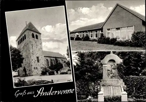 Ak Andervenne in Niedersachsen, Kirche, Denkmal