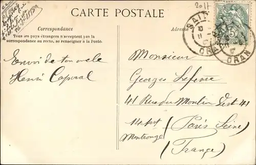 Ak Saida Algerien, Rue de la Gare