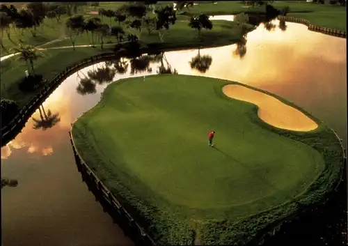 Ak Algarve Portugal, Golfspieler, Reklame golftours