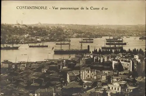 Ak Konstantinopel Istanbul Türkei, Vue panoramique de la Corne d'Or