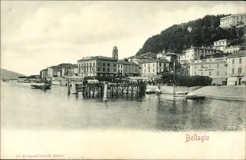 Ak Bellagio Lago di Como Lombardia, Stadtansicht