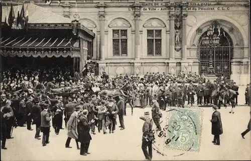 Ak Paris, Visite de Alphonse XIII a Paris, L'Hotel de Ville