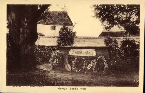 Ak Gargilesse Indre, George Sand's tomb