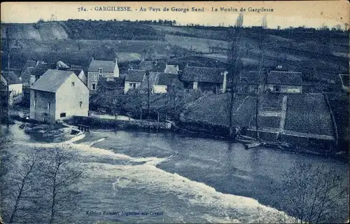 Ak Gargilesse Indre,  Au Pays de George Sand, le Moulin de Gargilesse