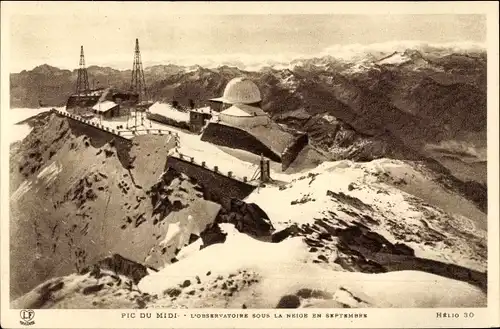Ak Hautes Pyrénées Frankreich, Pic du Midi, L'Observatoire