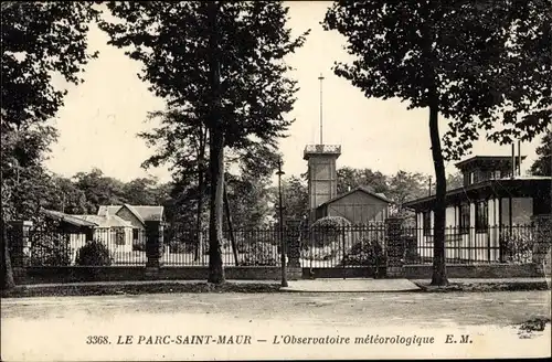 Ak Le Parc de Saint Maur Val de Marne, L'Observatoire Metereologique