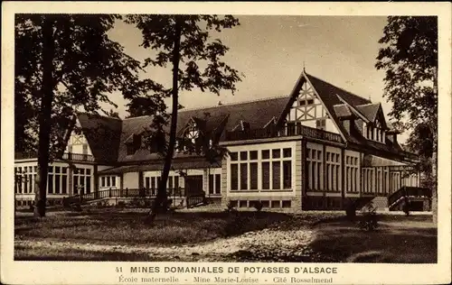 Ak Haut Rhin Frankreich, Mines Domaniales de Potasses d'Alsace, Ecole maternelle