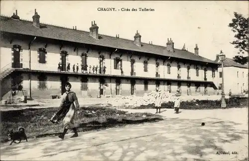 Ak Chagny Saône et Loire, Cites des Tuileries