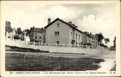 Ak Nogent sur Marne Val de Marne, Les Habitations des Gardes Mobiles, Rue Gaston Margerie