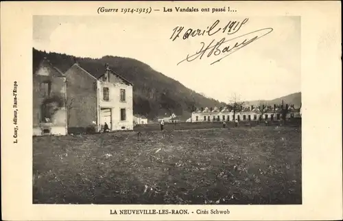 Ak La Neuveville les Raon Lothringen Vosges, Cites Schwob