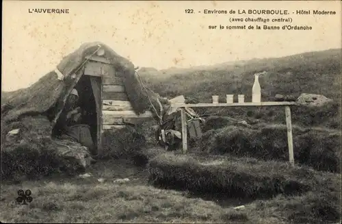 Ak La Bourboule Puy-de-Dôme, Hotel Moderne sur le sommet de la Banne d'Ordanche