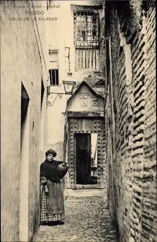 Ak Toledo Kastilien La Mancha Spanien, Callejon de la Soledad