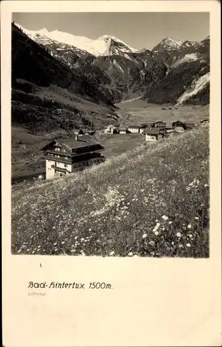 Ak Bad Hintertux Tirol, Gesamtansicht, Berge