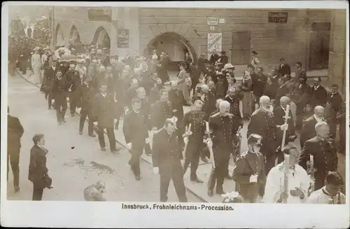 Foto Ak Innsbruck in Tirol, Fronleichnams Prozession