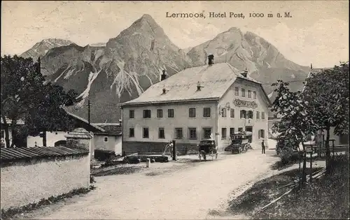 Ak Lermoos in Tirol, Hotel Post, Gasthof zur Post