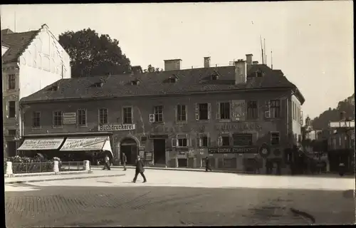 Foto Ak Salzburg in Österreich, Makartplatz, Buchdruckerei, Geschäfte