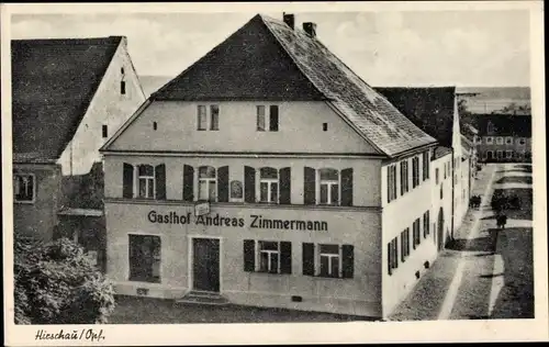 Ak Hirschau in der Oberpfalz, Gasthof und Metzgerei Andreas Zimmermann