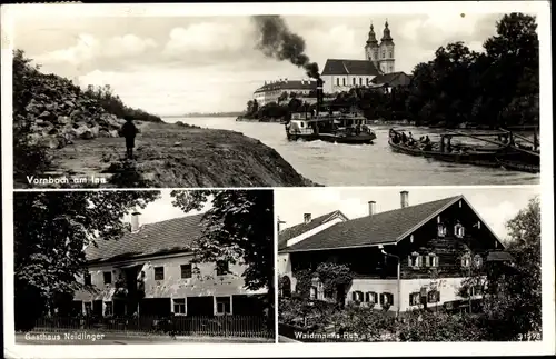 Ak Vornbach Neuhaus am Inn, Teilansicht, Gasthaus Neidlinger, Waidmanns Ruh