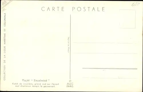 Künstler Ak Haffner, Yacht Encalminé