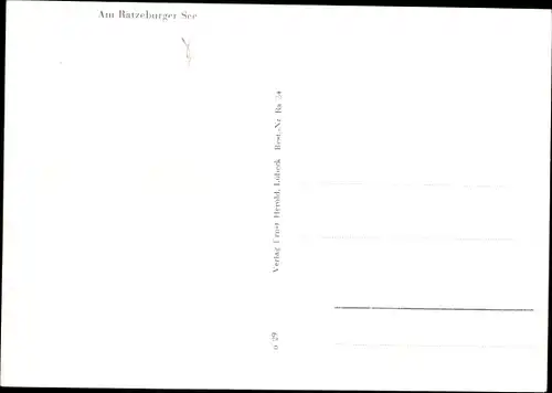 Ak Ratzeburg im Herzogtum Lauenburg, Am Ratzeburger See