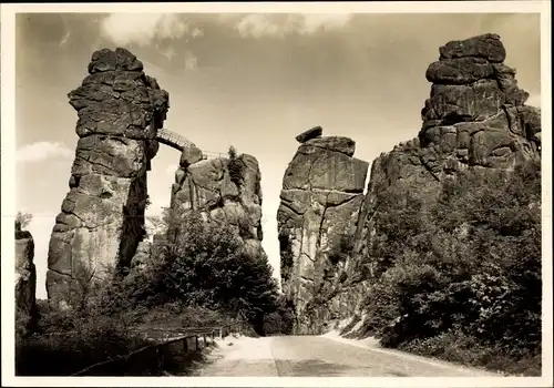 Ak Horn Bad Meinberg im Teutoburger Wald Westfalen, Externsteine