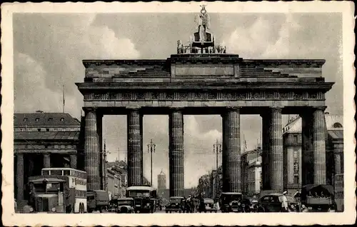 Ak Berlin Mitte, Brandenburger Tor