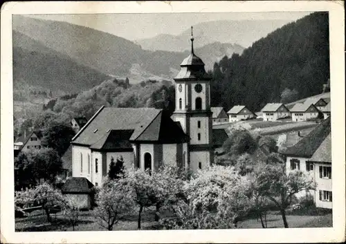 Ak Schenkenzell im Schwarzwald, Teilansicht mit Kirche
