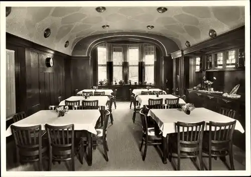 Ak Höfen an der Enz Schwarzwald, Schwarzwald-Ferienheim der EAM, Speisesaal