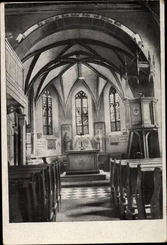 Ak Fränkisch Crumbach im Odenwald, Evangelische Kirche, Chor
