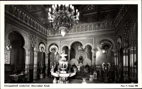 Ak Linderhof Ettal Oberbayern, Königsschloss, Maurischer Kiosk
