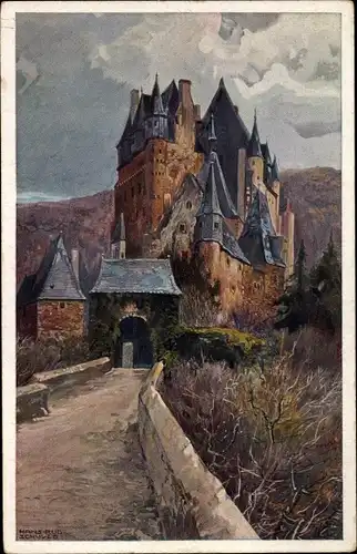 Künstler Ak Schulze, H. R., Wierschem an der Mosel, Burg Eltz