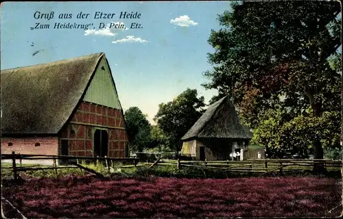 Ak Pinneberg in Holstein, Zum Heidekrug, D. Pein, Etzer Heide