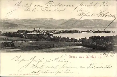 Ak Lindau am Bodensee Schwaben, Panorama