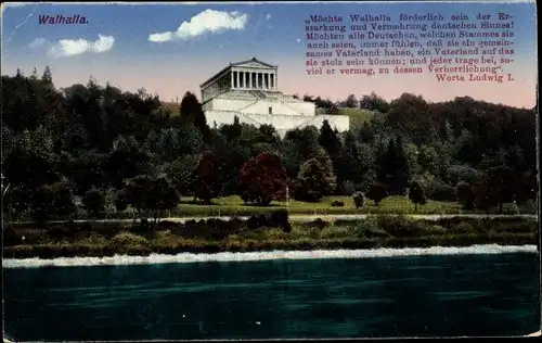 Ak Donaustauf in der Oberpfalz, Walhalla