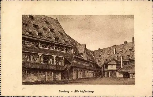 Ak Bamberg in Oberfranken, Alte Hofhaltung