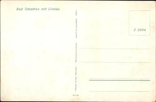 Ak Bad Schachen Lindau am Bodensee Schwaben, Fliegeraufnahme, Stadt, Umgebung