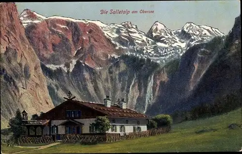 Ak Schönau am Königssee Oberbayern, Die Salletalp, St. Bartolomä am Königssee