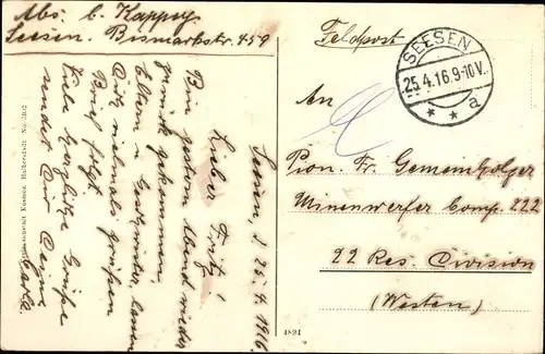 Ak Seesen am Harz, Rehe mit Hirsch im Wald