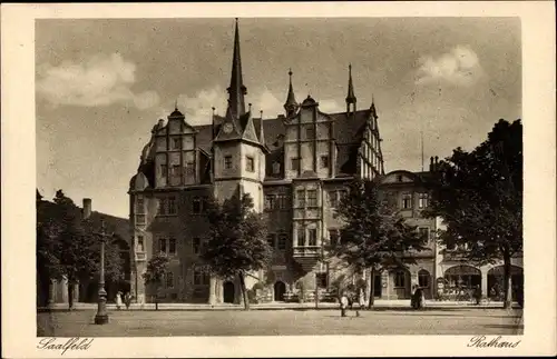 Ak Saalfeld an der Saale Thüringen, Rathaus