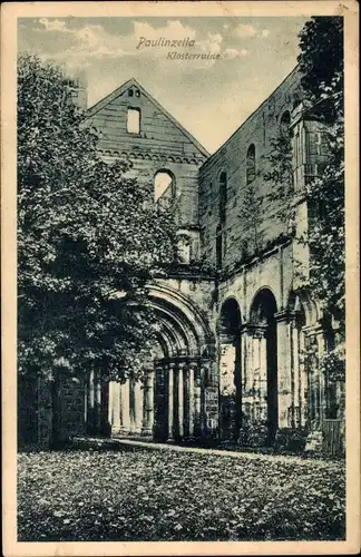 Ak Paulinzella Rottenbach Königsee in Thüringen, Klosterruine