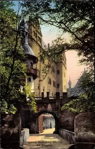 Ak Rochsburg Lunzenau in Sachsen, Schloss Rochsburg, Eingang