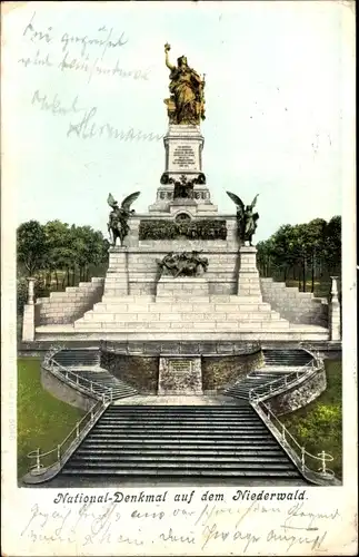 Ak Rüdesheim am Rhein, Niederwald Nationaldenkmal