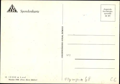 Ak Olympia Mexiko 1968, 10000m Lauf