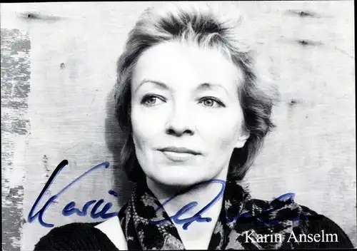 Ak Schauspielerin Karin Anselm, Portrait, Autogramm