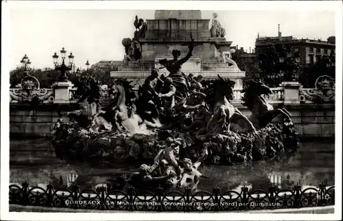 Ak Bordeaux Gironde, Le Monument des Girondins