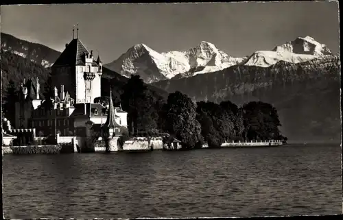 Ak Oberhofen am Thunersee Kanton Bern, Eiger, Mönch, Jungfrau