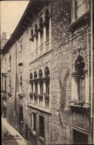 Ak Vicenza Veneto Venetien, Casa Longhi Secolo XIV e resti d'architettura