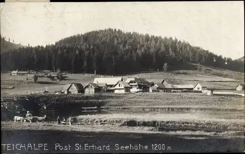 Foto Ak Sankt Erhard Breitenau am Hochlantsch Steiermark, Teichalpe, Teichalm