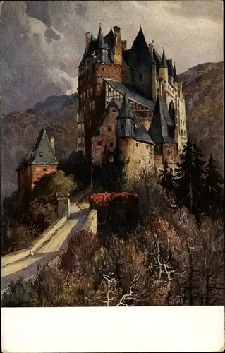 Künstler Ak Schulze, H. R., Wierschem an der Mosel, Burg Eltz